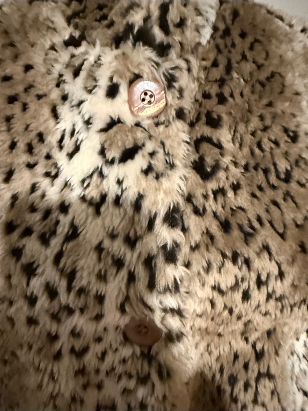 Coldwater Creek Faux Fur Leopard-Print Vest in Beige and Black - Picture 4 of 6
